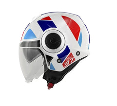 KAPPA KV37 EVO Scooter Jet Caschi Bianco Blu Rosso