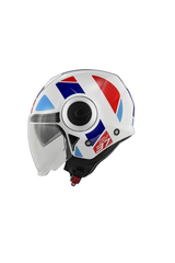 KAPPA KV37 EVO Scooter Jet Caschi Bianco Blu Rosso 