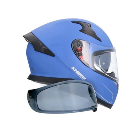 SHIRO Katana Solid Moto Caschi Integrali Opaco Blu