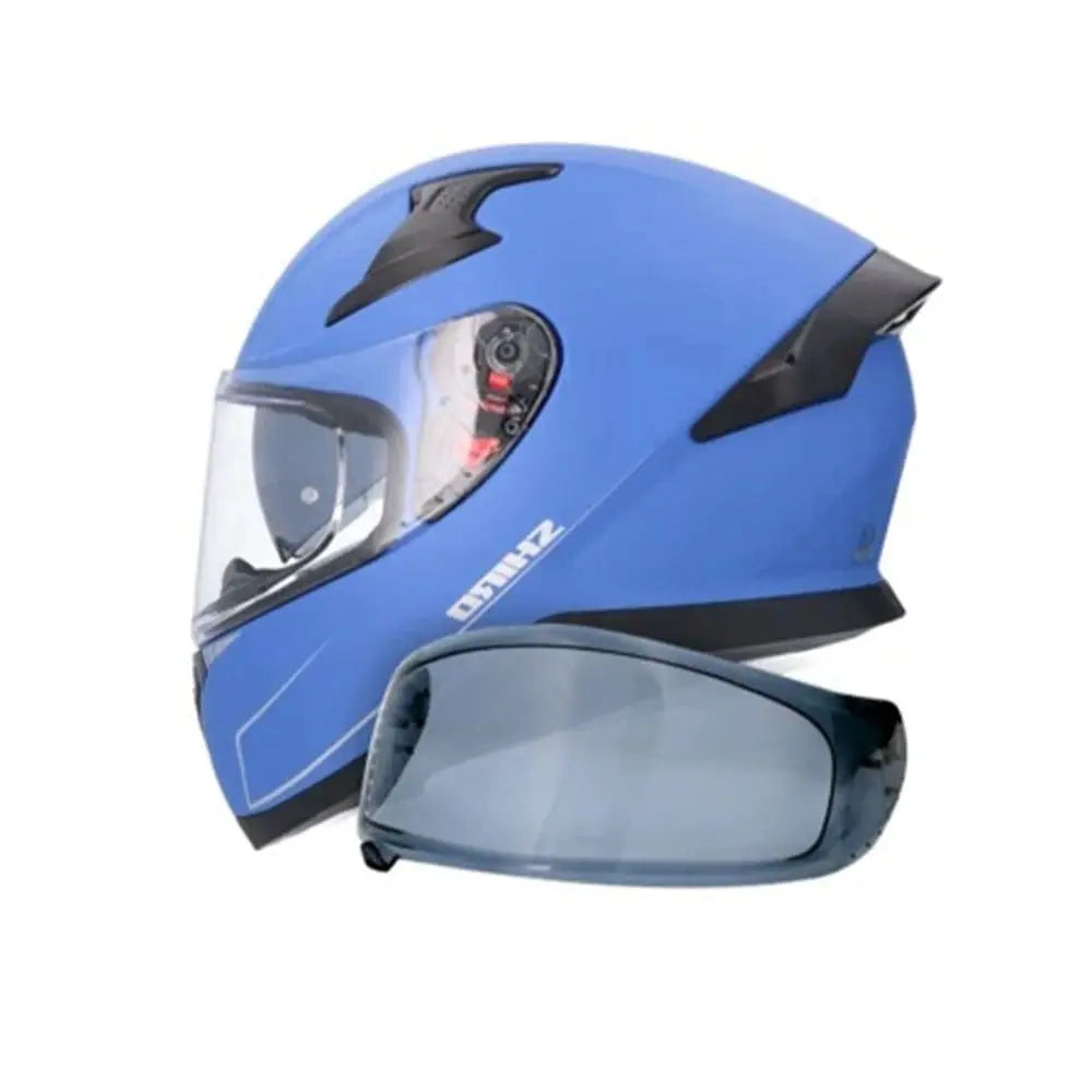 SHIRO Katana Solid Moto Caschi Integrali Opaco Blu