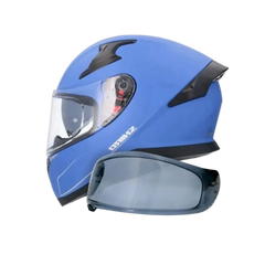 SHIRO Katana Solid Moto Caschi Integrali Opaco Blu 