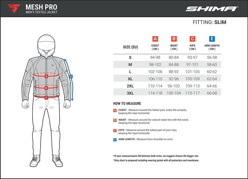 SHIMA Mesh Pro impermeabile moto tessuto Giacca Nero Bianco