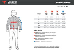 SHIMA Mesh Pro impermeabile moto tessuto Giacca Nero Bianco