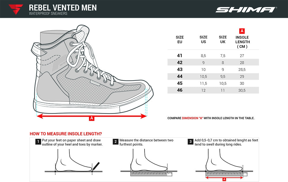 SHIMA REBEL WP MEN  BOOTS BLACK - SECURTEX MOTOR S.L (t/a MaximoMoto)