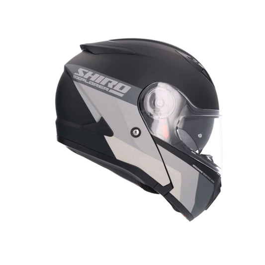 SHIRO EXPLORER MAVERICK Moto Modulare Caschi Opaco Titanium