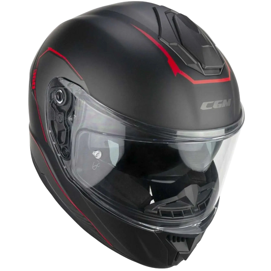 CGM - 360G KAD RIDE Integrali Moto Caschi Nero Rosso opaco 