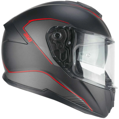CGM - 360G KAD RIDE Integrali Moto Caschi Nero Rosso opaco 