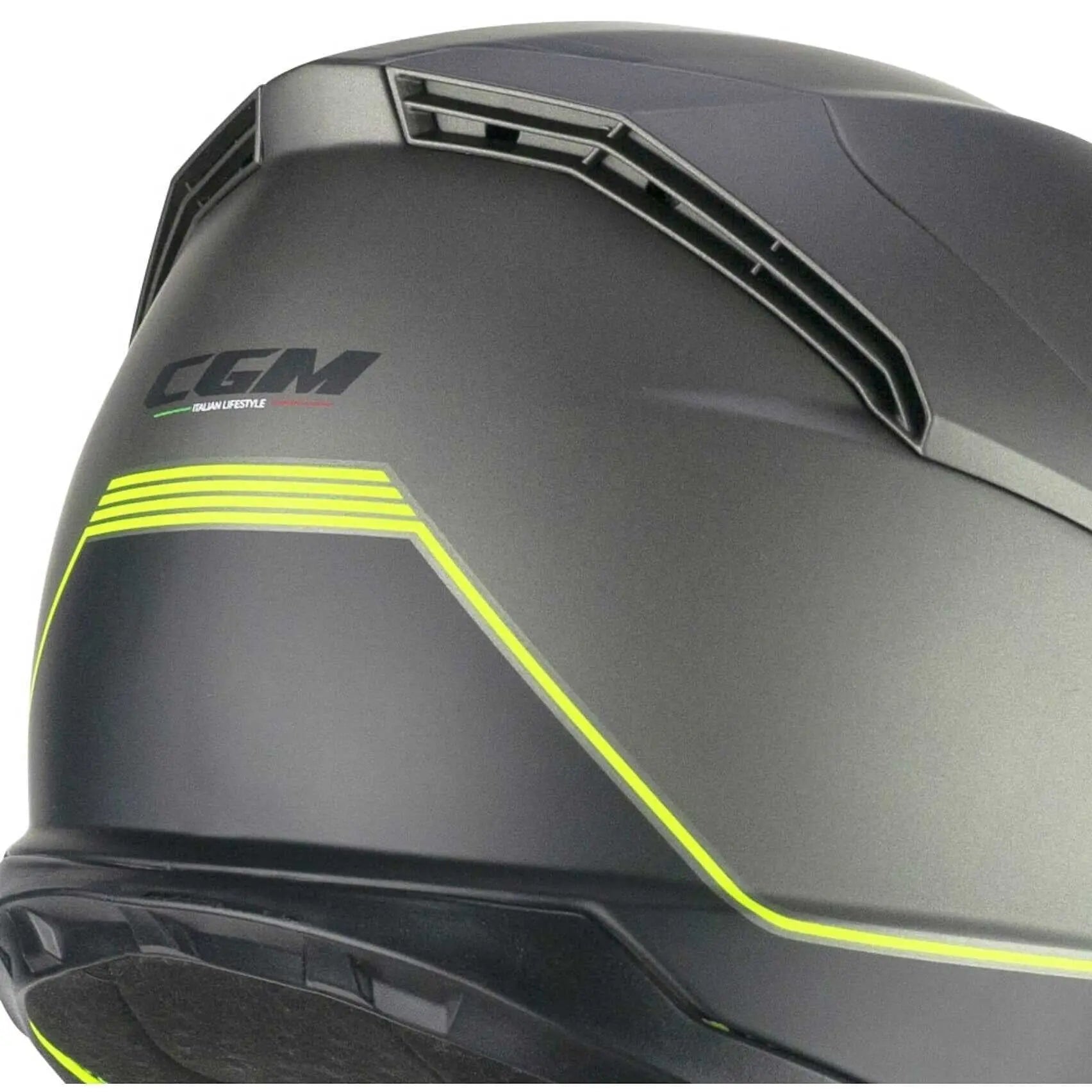 CGM - 360G KAD RIDE Moto Integrali Caschi Grafite Giallo fluo opaco 