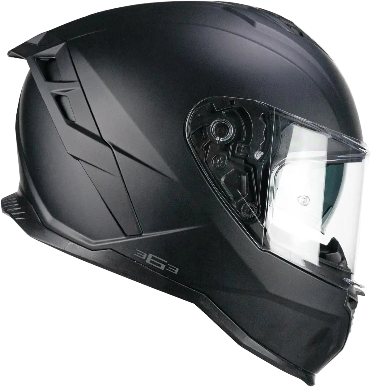 CGM 363A SHOT MONO Moto Caschi Integrali Nero Opaco 