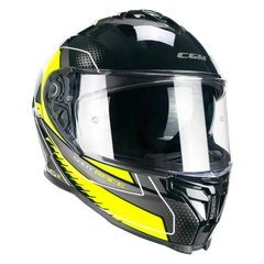 CGM 363G SHOT RACE Moto Integrali Caschi Nero Giallo Fluo 