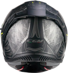 CGM 363S SHOT NIPPO Integrale Moto Casco Nero Fluo Amarillo Mate
