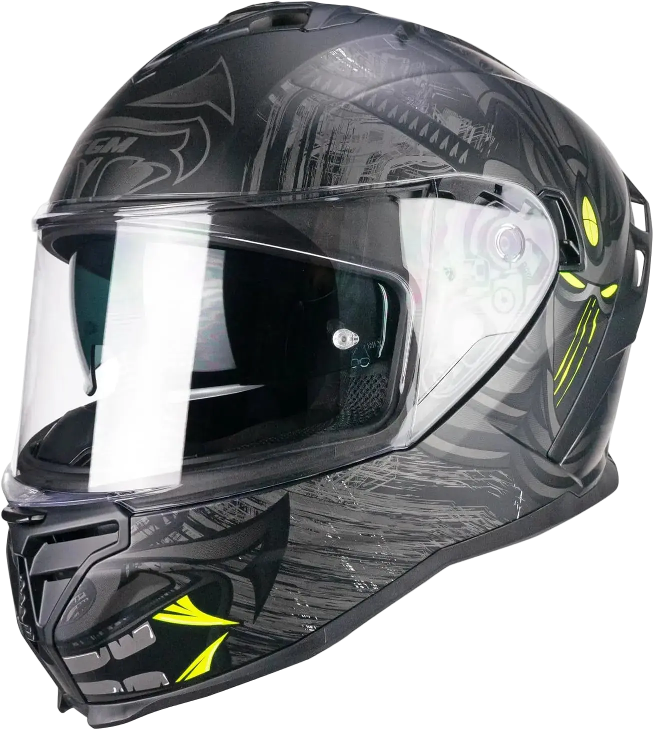 CGM 363S SHOT NIPPO Integrale Moto Caschi Nero Fluo Amarillo Mate 