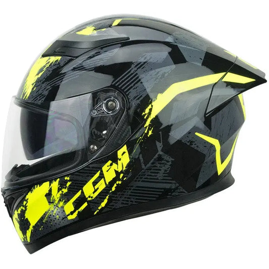 CGM 316X SPEED SPRAY Moto Integrali Caschi Nero Giallo Fluo