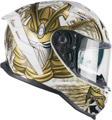 CGM 363S SHOT NIPPO Integral Moto Casco Blanco Dorado