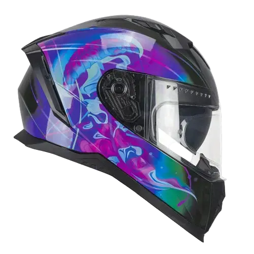 CGM 311S BLAST JELLY Moto integrale Caschi Nero Viola 