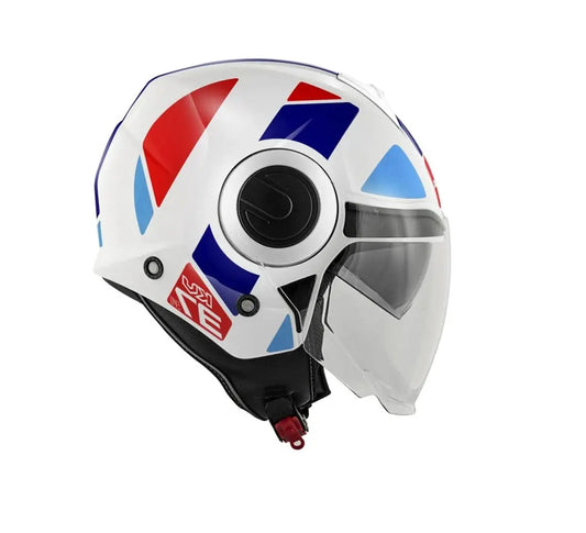 KAPPA KV37 EVO Scooter Jet Caschi Bianco Blu Rosso