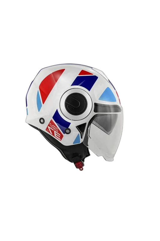 KAPPA KV37 EVO Scooter Jet Caschi Bianco Blu Rosso 