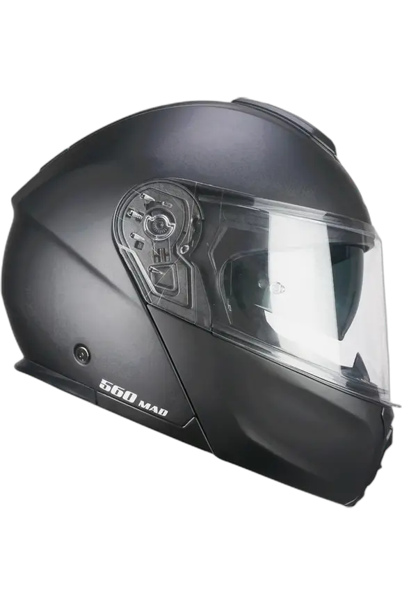 CGM - 560A MAD MONO Moto Modulare Caschi Nero opaco 