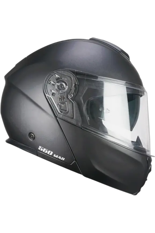 CGM - 560A MAD MONO Moto Modulare Caschi Nero opaco 
