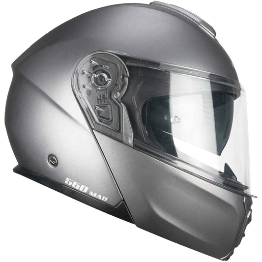 CGM - 560A MAD MONO Moto Modulare Caschi Antracite satinato 