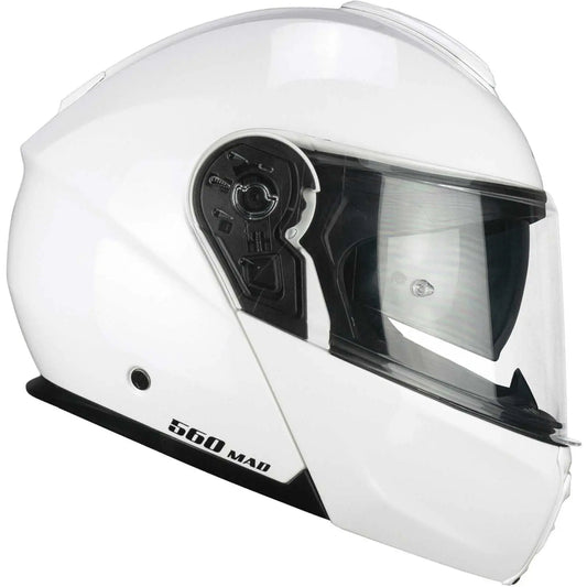 CGM - 560A MAD MONO Moto modulare Caschi Bianco 