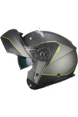 CGM - 560G MAD RIDE Moto Modulare Caschi Grafite Giallo fluo opaco 