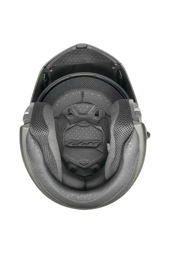 CGM 568A BER MONO Moto Modulare Caschi Abatible Grafito Mate 