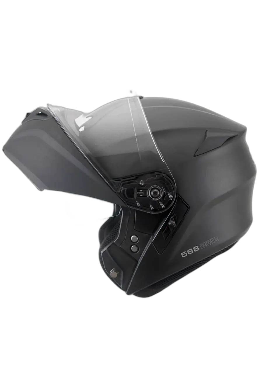 CGM 568A BER MONO Moto Modulare Caschi Abatible Grafito Mate 