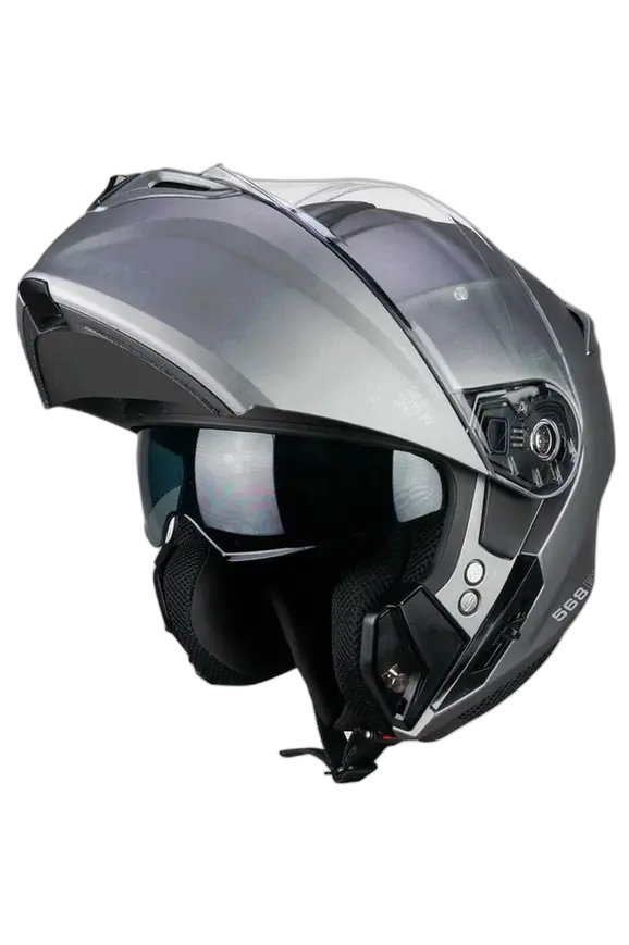 CGM 568A BER MONO Moto Modulare Caschi Antracite Satinato 