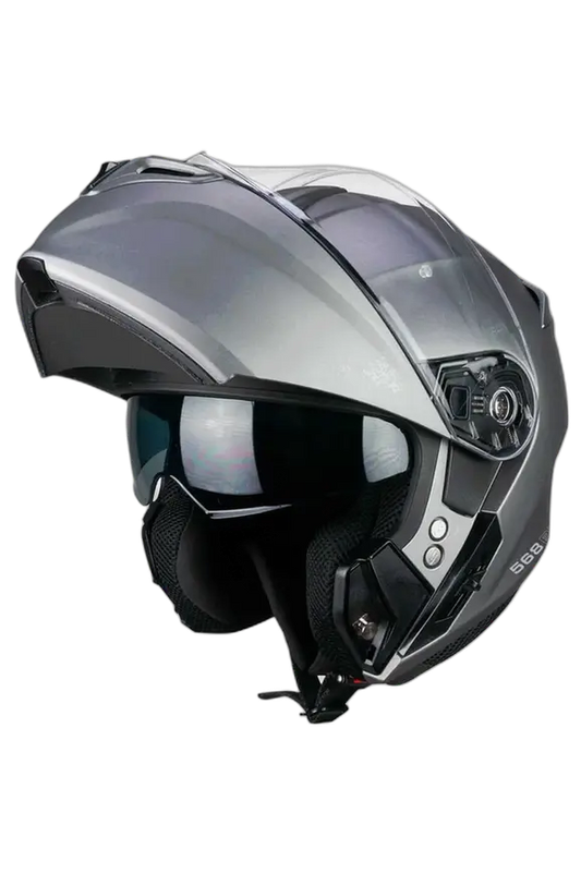 CGM 568A BER MONO Moto Modulare Caschi Antracite Satinato 