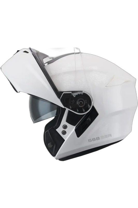 CGM 568A BER MONO MODULARE FLIP UP CASCHI MOTO BLANCO 