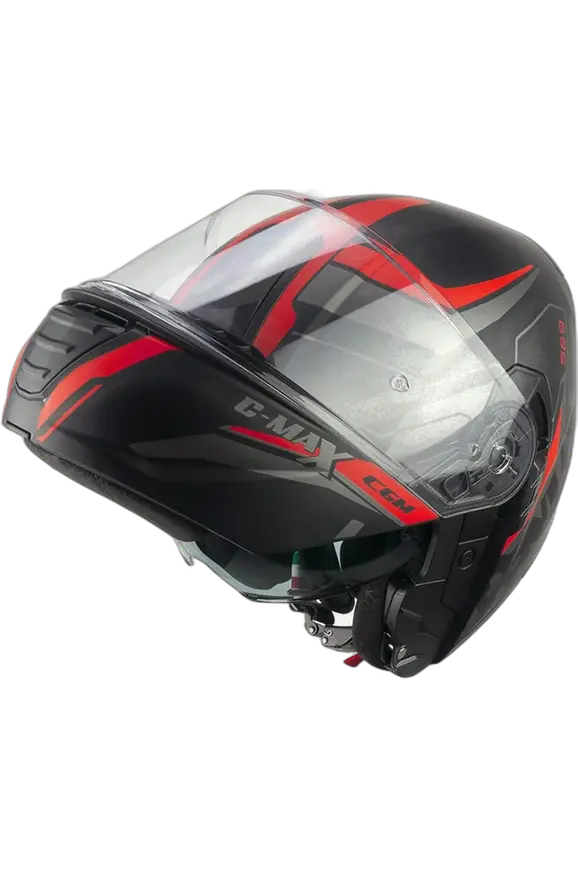 CGM 569G C-MAX CITY Modular Caschi Motociclismo Nero Rosso opaco 
