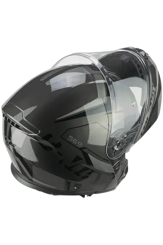 CGM 569G C-MAX CITY Graphite Caschi Modulare sportiva nera 