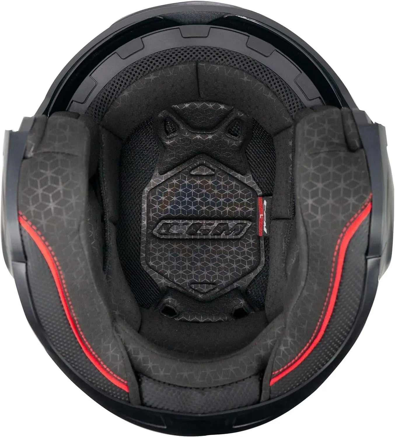 CGM 160G JAD RIDE Motociclismo Jet Caschi Nero Rosso opaco