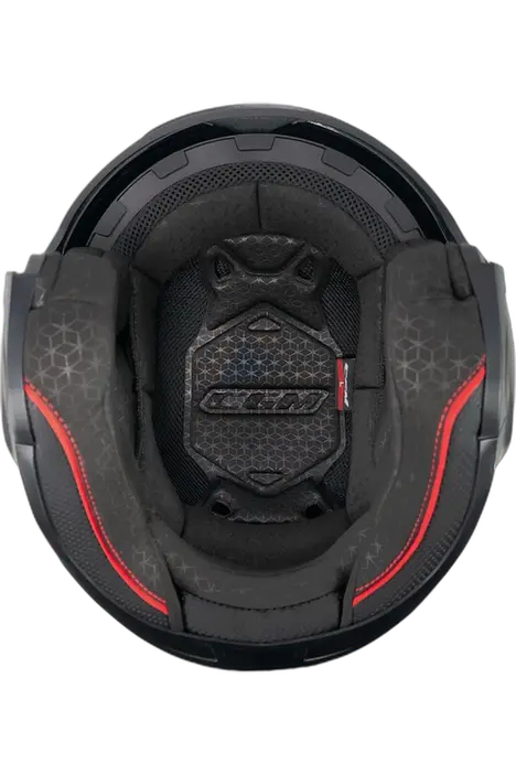 CGM 160G JAD RIDE Motociclismo Jet Caschi Nero Rosso opaco 