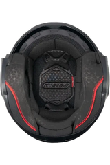 CGM 160G JAD RIDE Motociclismo Jet Caschi Nero Rosso opaco 