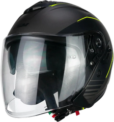 CGM 160G JAD RIDE Motociclo Jet Caschi Grafite Opaco Giallo Fluo 