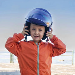 CGM - 261X MINI SIGN Abierto Casco Blu Azzurro opaco