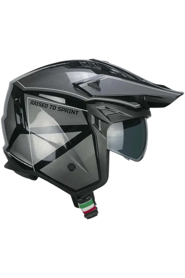 CGM 155S Rush Race Casco Jet da Motociclista Nero Grafite 
