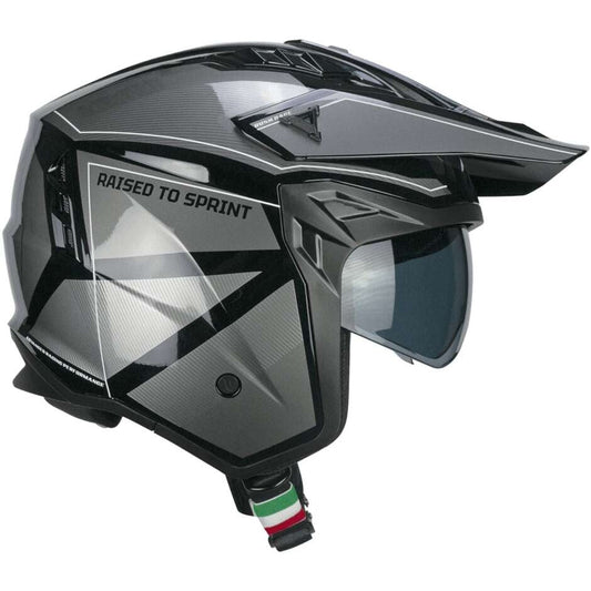 CGM 155S Rush Race Casco Jet da Motociclista Nero Grafite - Yamoto.it
