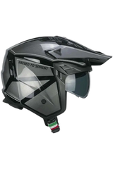 CGM 155S Rush Race Casco Jet da Motociclista Nero Grafite 