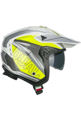 CGM 155G RUSH  DUAL Caschi Moto Jet Bianco Giallo Fluo 