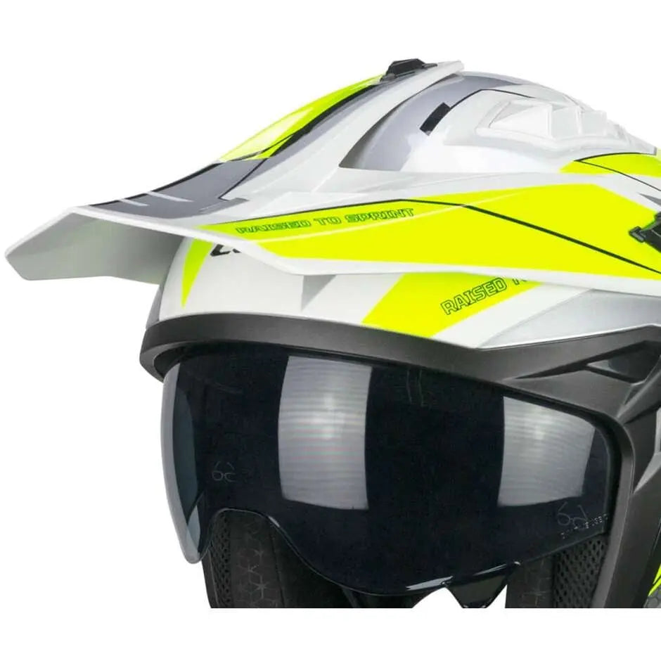 CGM - 155G RUSH DUAL Bianco Giallo fluo - SECURTEX MOTOR S.L (t/a MaximoMoto)