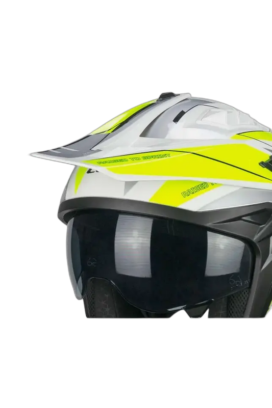 CGM 155G RUSH  DUAL Caschi Moto Jet Bianco Giallo Fluo – Yamoto.it