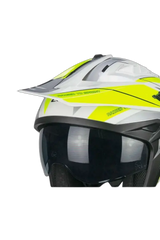 CGM 155G RUSH  DUAL Caschi Moto Jet Bianco Giallo Fluo 