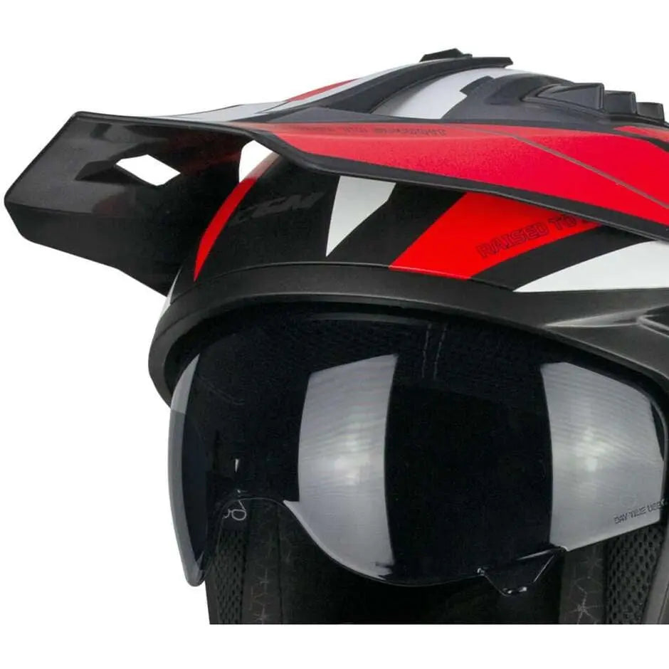 CGM 155G-AFV-03 abierto jet Casco Negro Rojo Mate

