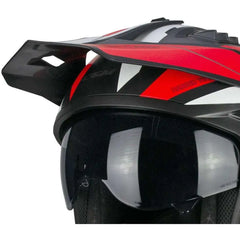 CGM 155G-AFV-03 abierto jet Casco Negro Rojo Mate
