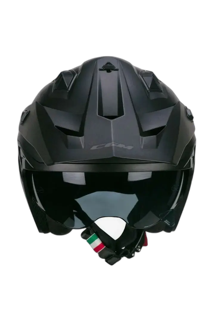 CGM 155G Rush Mono Jet Caschi Moto Nero Mate 
