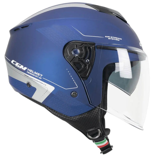 CGM 126G IPER CITY Moto jet Caschi Moto Blu