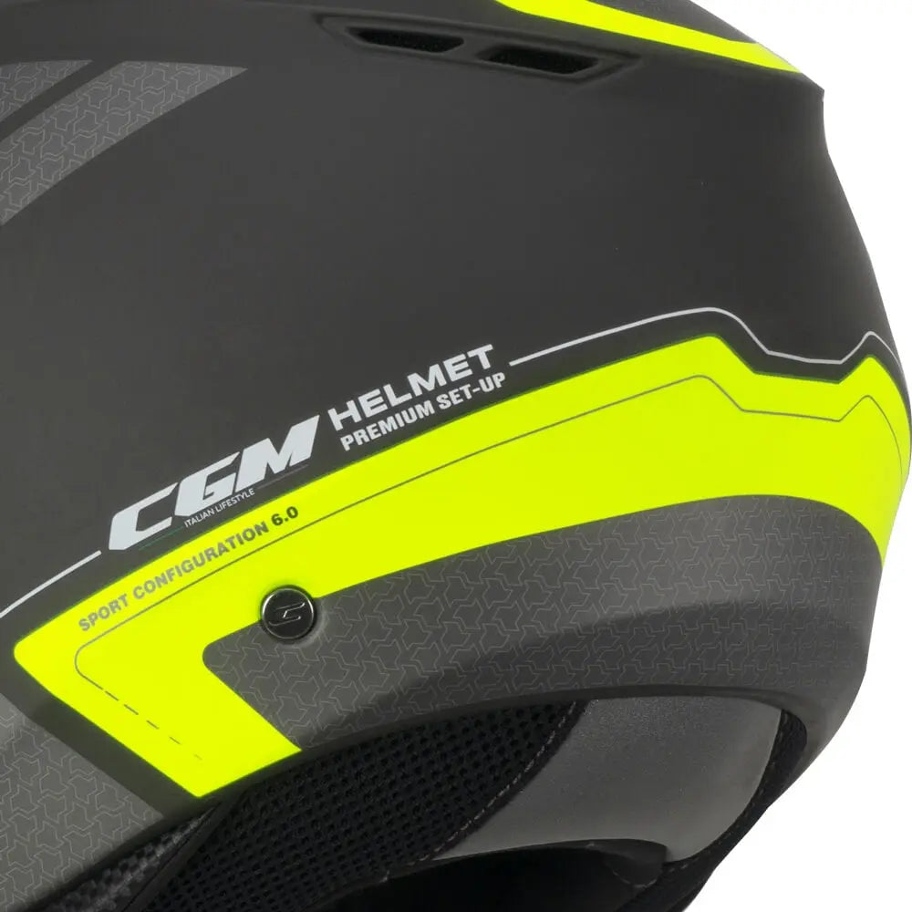 CGM 126G IPER CITY Casco jet Moto Grafito Amarillo Fluo - Yamoto.it
